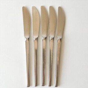 5PC WMF Cromargan HELSINKI Modern Hollow Handle Dinner Knife 8 5/8" Germany